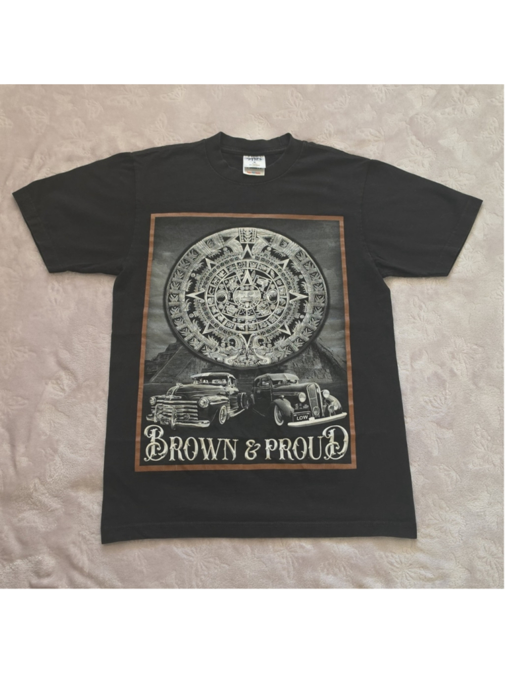 Shaka Wear SuperMAXHeavy Black Brown & Proud Graphic Cotton Knit Tee Men's M